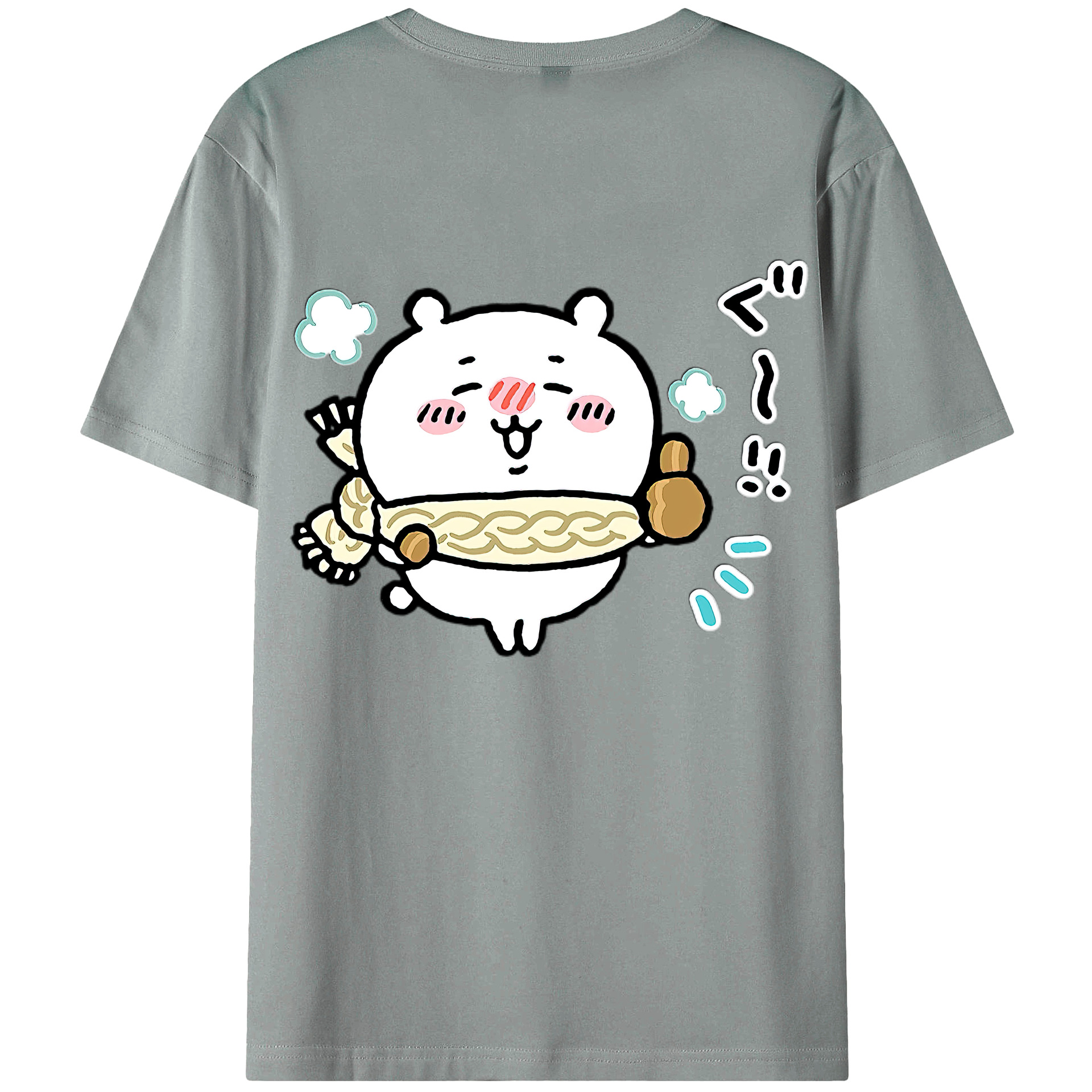 （画像用） ちいかわ ちいかわ Chii-kawa chiikawa 綿100％ メンズ半袖Tシャツ（バックプリント） 通気性
